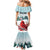 Personalised Cardinal Christmas Mermaid Dress Snowflake Xmas Tree - Wonder Print Shop