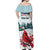 Personalised Cardinal Christmas Off Shoulder Maxi Dress Snowflake Xmas Tree - Wonder Print Shop