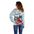 Personalised Cardinal Christmas Off Shoulder Sweater Snowflake Xmas Tree - Wonder Print Shop