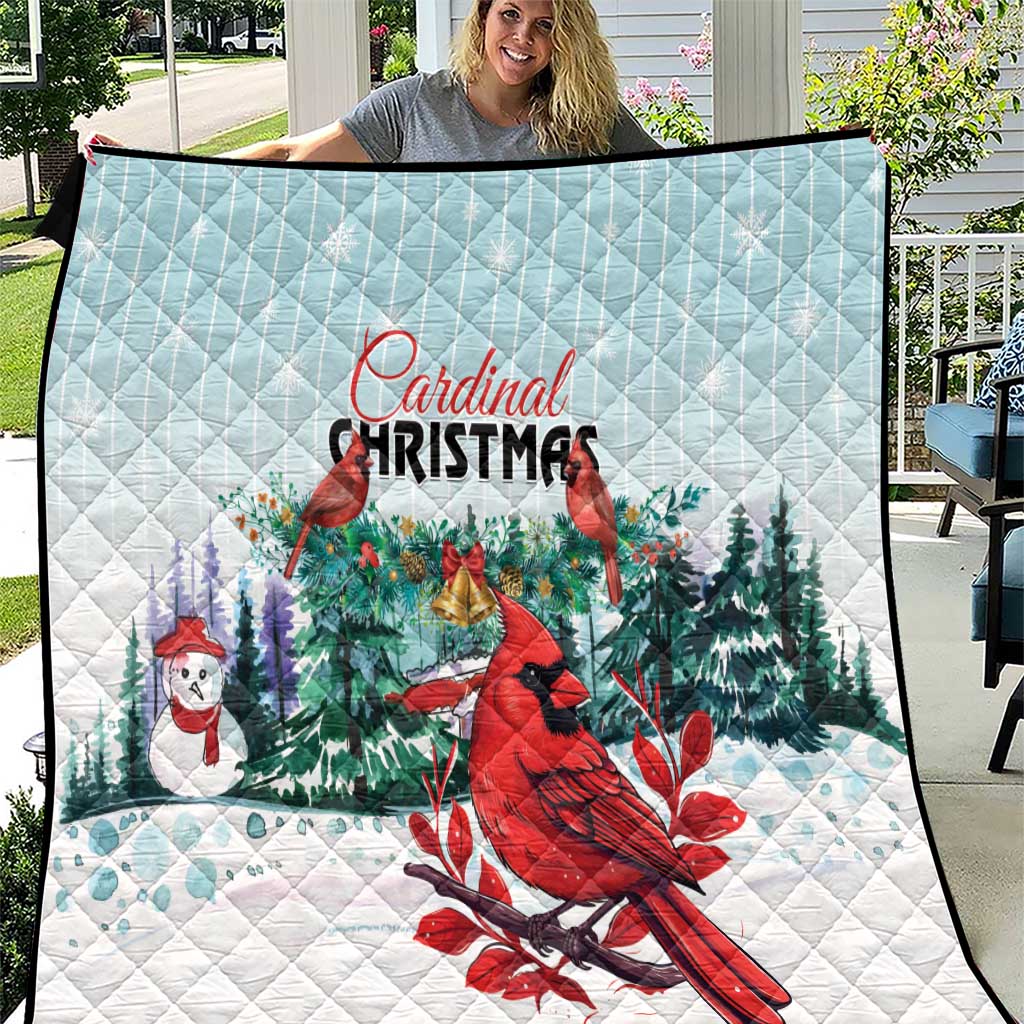 Cardinal Christmas Quilt Snowflake Xmas Tree - Wonder Print Shop