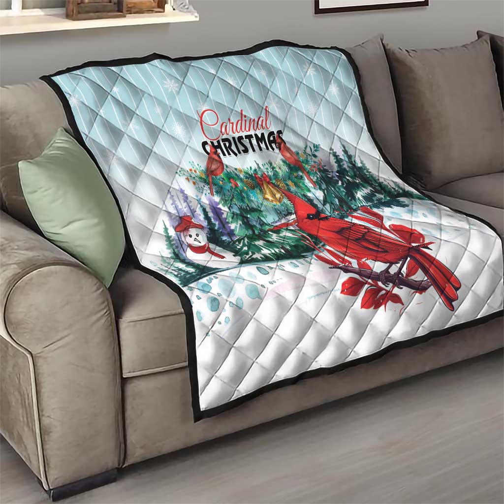 Cardinal Christmas Quilt Snowflake Xmas Tree - Wonder Print Shop