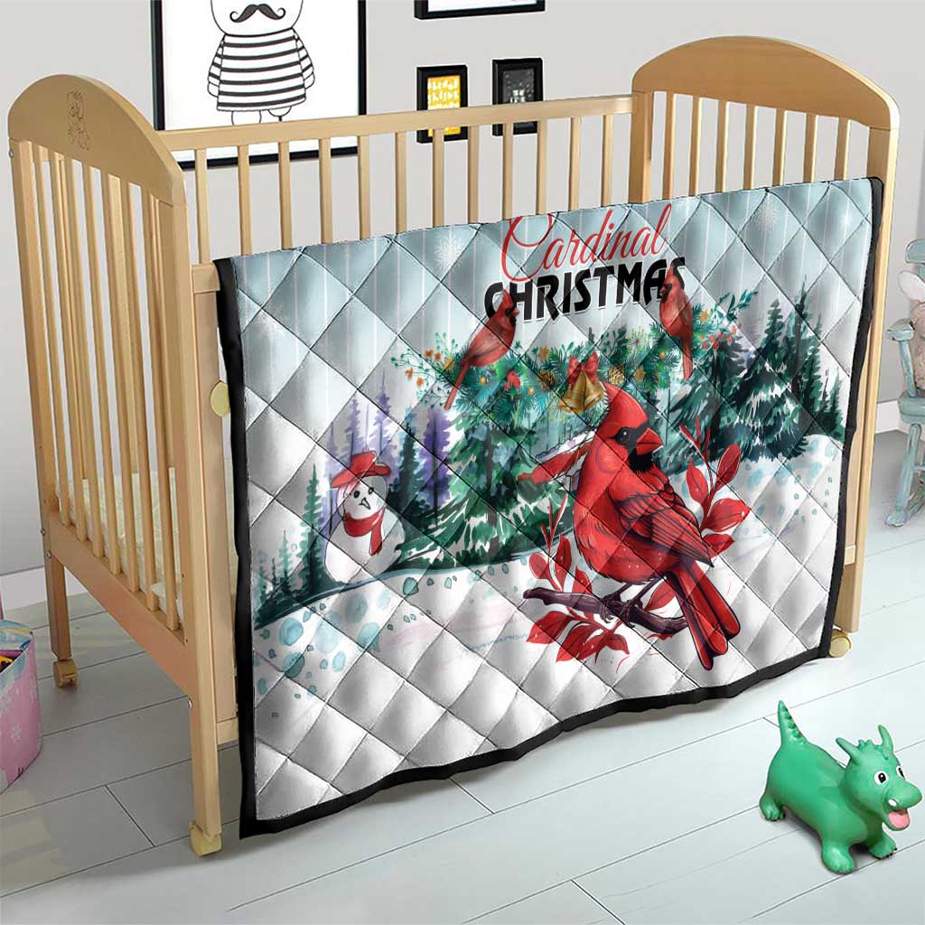Cardinal Christmas Quilt Snowflake Xmas Tree - Wonder Print Shop