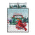 Cardinal Christmas Quilt Bed Set Snowflake Xmas Tree - Wonder Print Shop