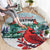 Cardinal Christmas Round Carpet Snowflake Xmas Tree LT01