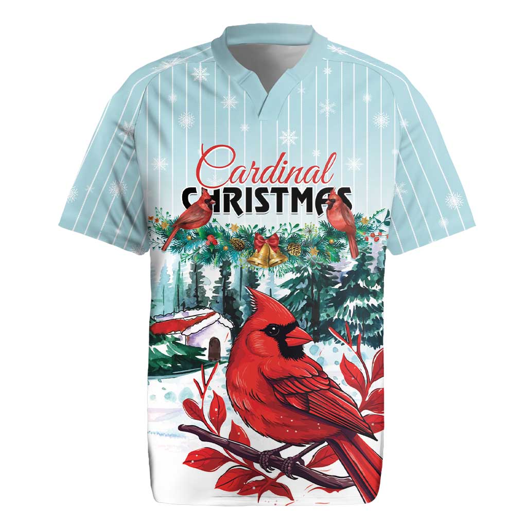 Personalised Cardinal Christmas Rugby Jersey Snowflake Xmas Tree - Wonder Print Shop