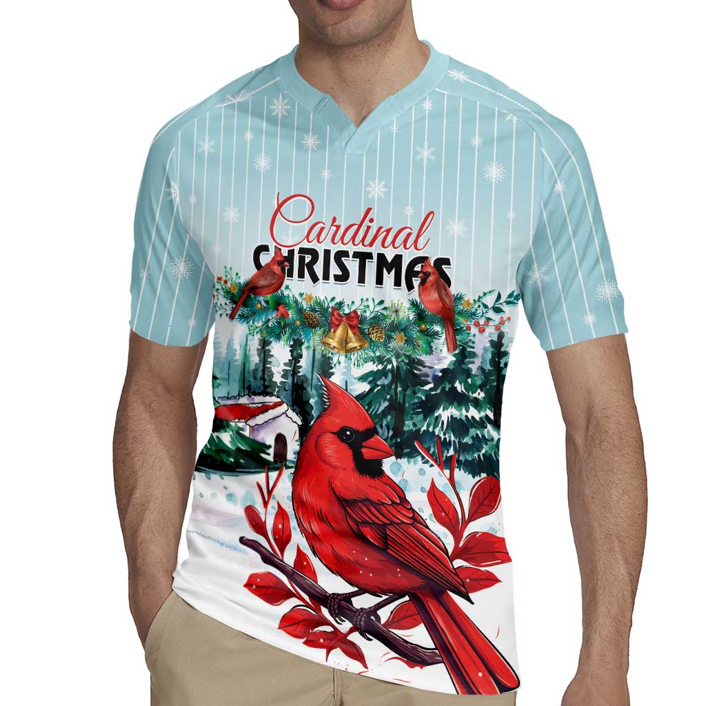 Personalised Cardinal Christmas Rugby Jersey Snowflake Xmas Tree - Wonder Print Shop