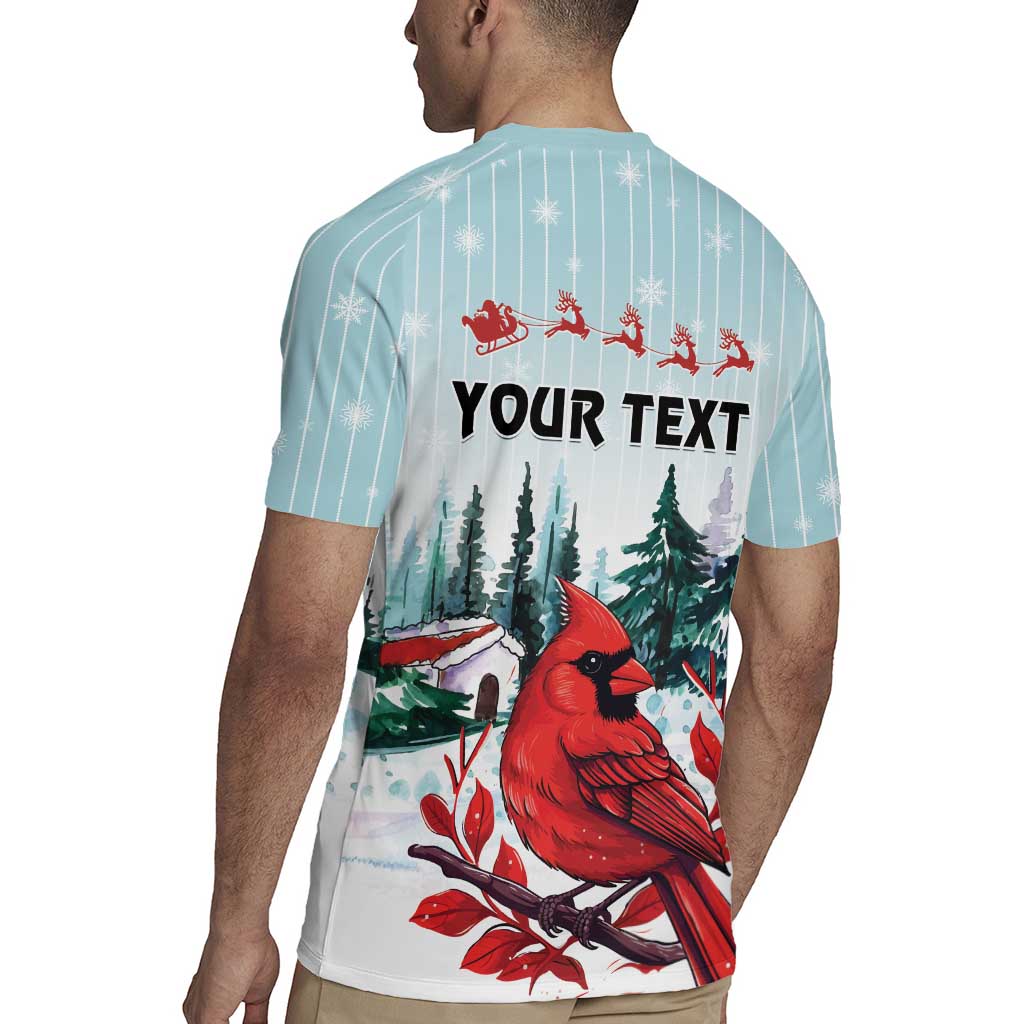 Personalised Cardinal Christmas Rugby Jersey Snowflake Xmas Tree - Wonder Print Shop