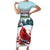 Personalised Cardinal Christmas Short Sleeve Bodycon Dress Snowflake Xmas Tree - Wonder Print Shop