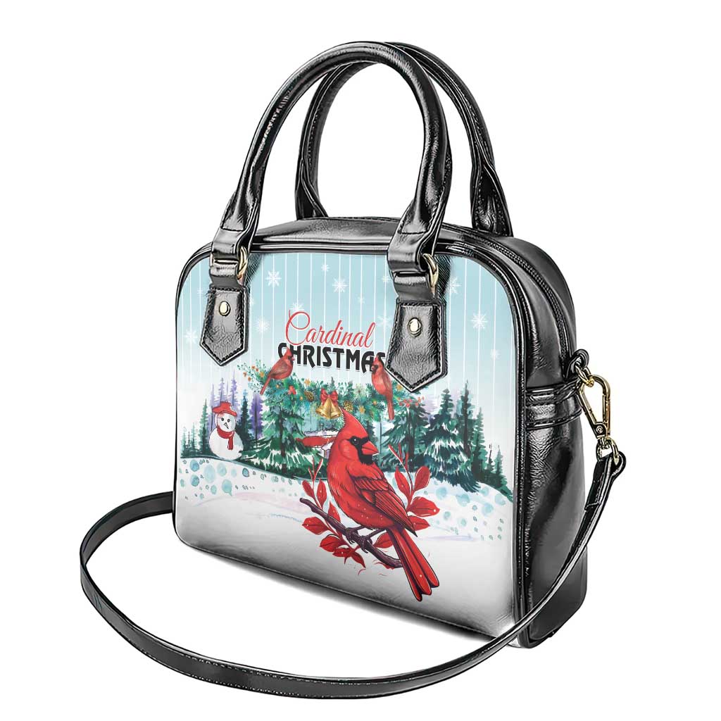 Cardinal Christmas Shoulder Handbag Snowflake Xmas Tree LT01