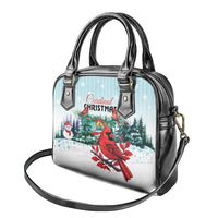 Cardinal Christmas Shoulder Handbag Snowflake Xmas Tree LT01