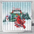 Cardinal Christmas Shower Curtain Snowflake Xmas Tree LT01