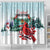 Cardinal Christmas Shower Curtain Snowflake Xmas Tree LT01