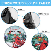 Cardinal Christmas Spare Tire Cover Snowflake Xmas Tree - Wonder Print Shop