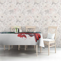 Cardinal Christmas Tablecloth Snowflake Xmas Tree - Wonder Print Shop
