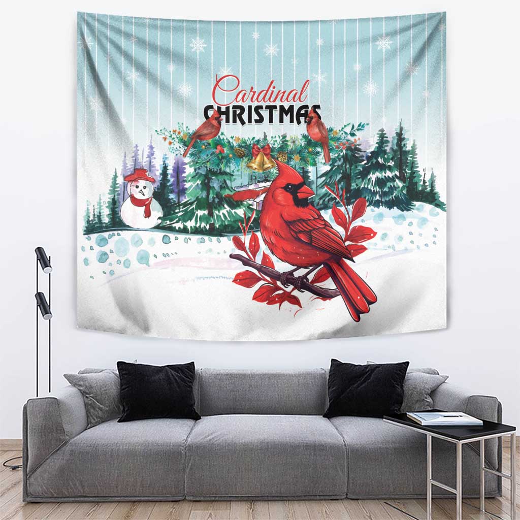 Cardinal Christmas Tapestry Snowflake Xmas Tree - Wonder Print Shop