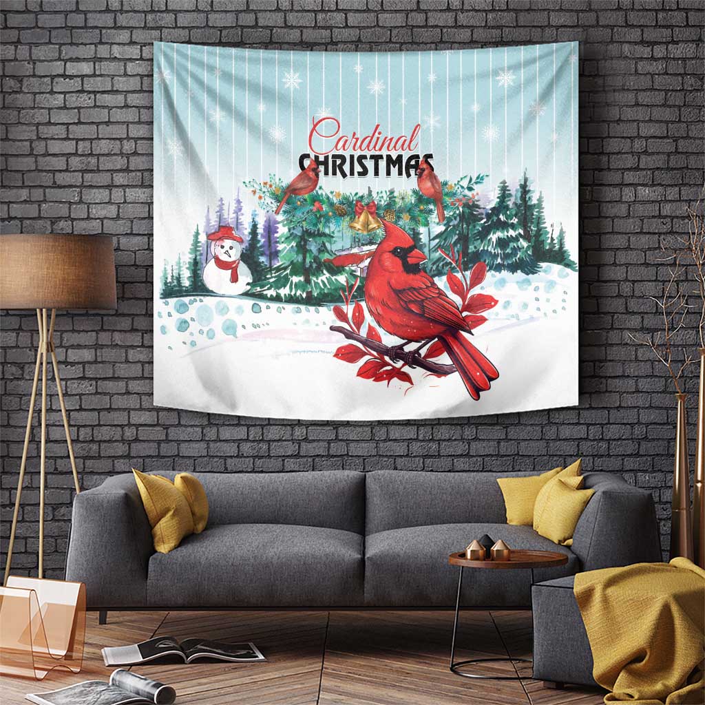 Cardinal Christmas Tapestry Snowflake Xmas Tree - Wonder Print Shop