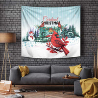 Cardinal Christmas Tapestry Snowflake Xmas Tree - Wonder Print Shop
