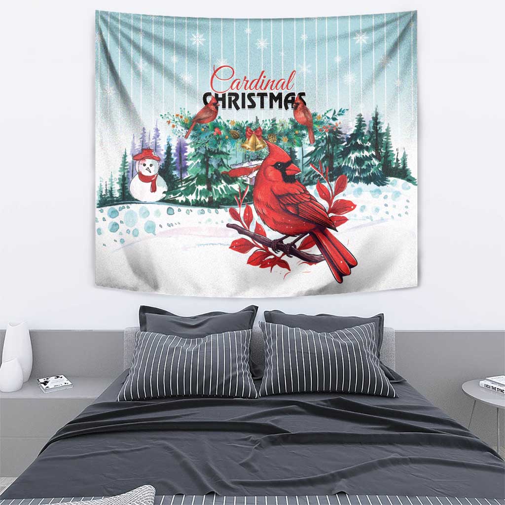 Cardinal Christmas Tapestry Snowflake Xmas Tree - Wonder Print Shop