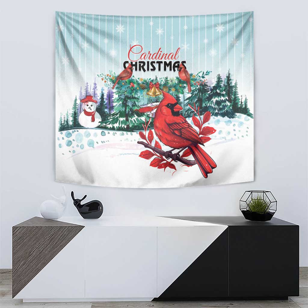 Cardinal Christmas Tapestry Snowflake Xmas Tree - Wonder Print Shop