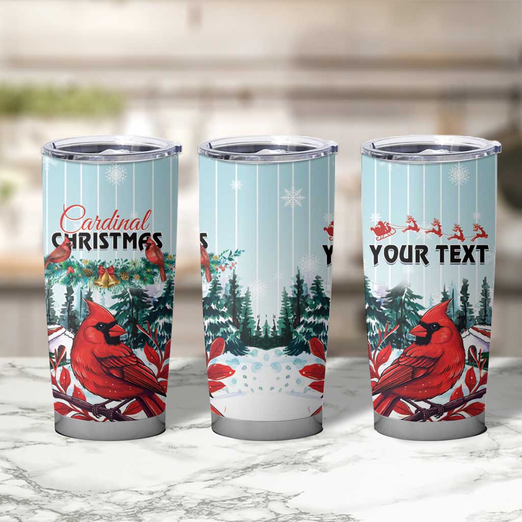 Personalised Cardinal Christmas Tumbler Cup Snowflake Xmas Tree - Wonder Print Shop