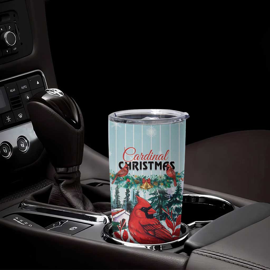 Personalised Cardinal Christmas Tumbler Cup Snowflake Xmas Tree - Wonder Print Shop