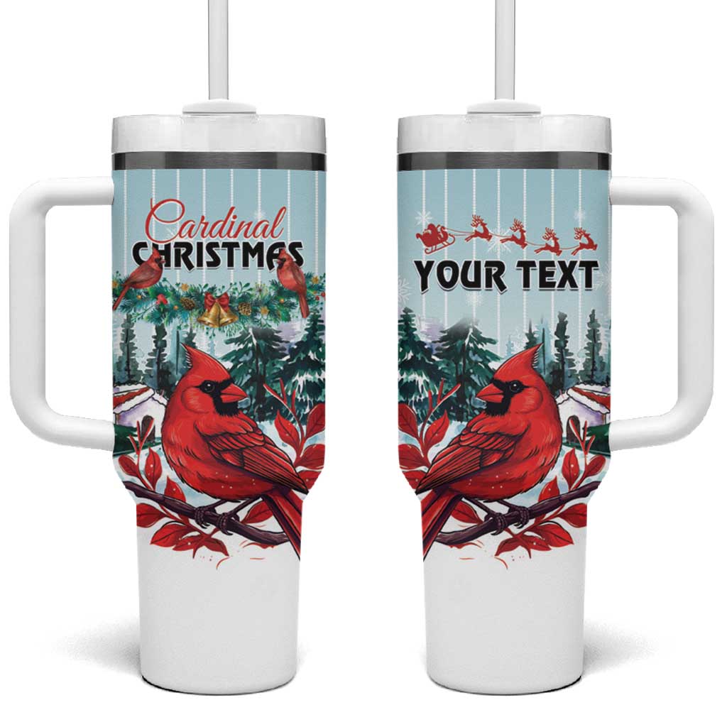 Personalised Cardinal Christmas Tumbler With Handle Snowflake Xmas Tree - Wonder Print Shop