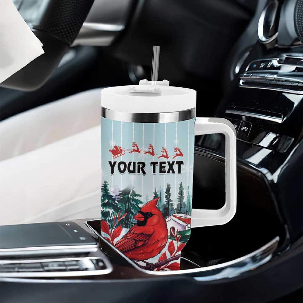 Personalised Cardinal Christmas Tumbler With Handle Snowflake Xmas Tree - Wonder Print Shop