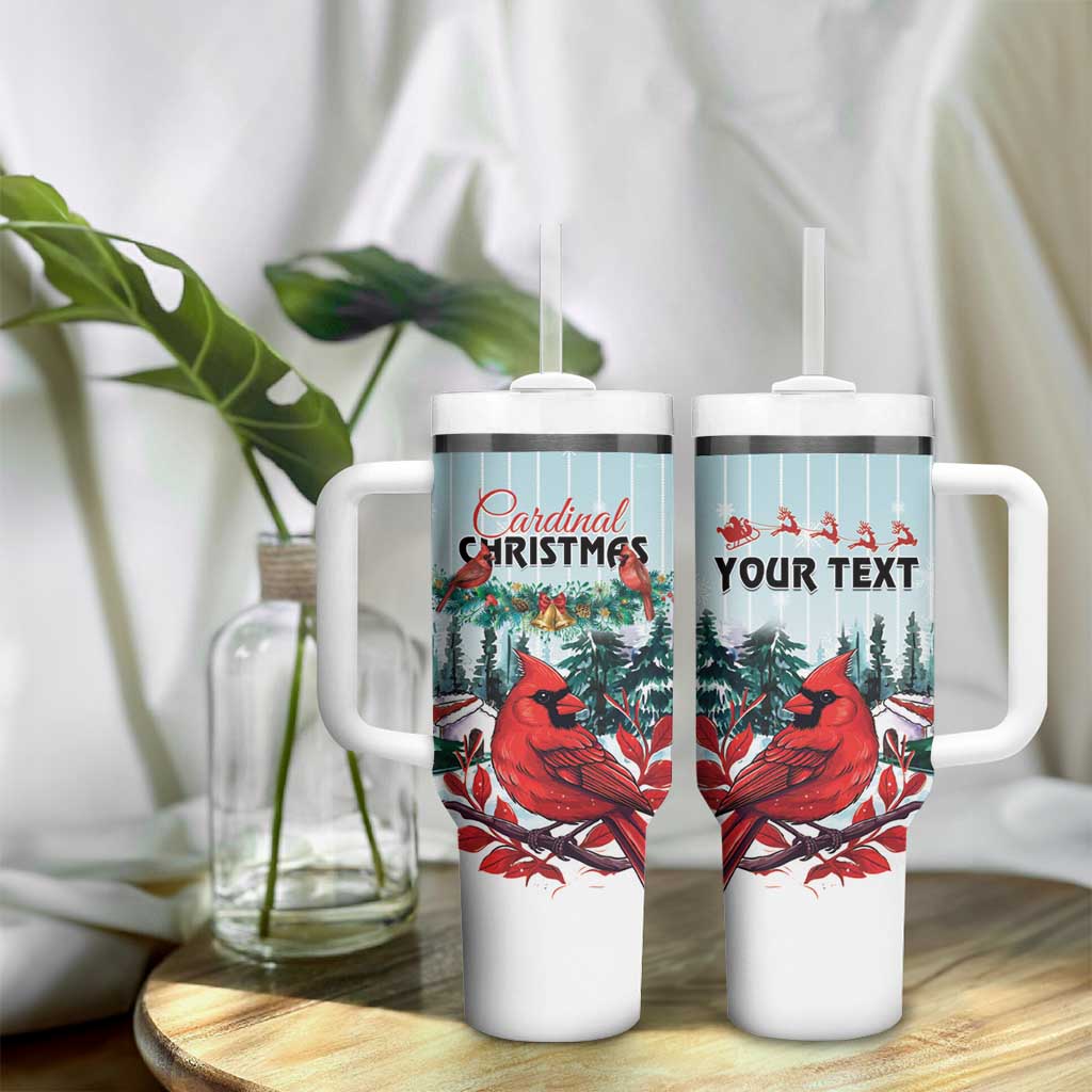 Personalised Cardinal Christmas Tumbler With Handle Snowflake Xmas Tree - Wonder Print Shop