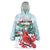 Personalised Cardinal Christmas Wearable Blanket Hoodie Snowflake Xmas Tree - Wonder Print Shop