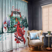 Cardinal Christmas Window Curtain Snowflake Xmas Tree - Wonder Print Shop