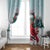 Cardinal Christmas Window Curtain Snowflake Xmas Tree - Wonder Print Shop
