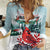 Personalised Cardinal Christmas Women Casual Shirt Snowflake Xmas Tree - Wonder Print Shop