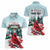 Personalised Cardinal Christmas Women Polo Shirt Snowflake Xmas Tree - Wonder Print Shop