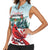 Personalised Cardinal Christmas Women Sleeveless Polo Shirt Snowflake Xmas Tree - Wonder Print Shop