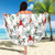 Cardinal Christmas White Beach Blanket Xmas Pattern - Wonder Print Shop