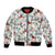 Cardinal Christmas White Bomber Jacket Xmas Pattern - Wonder Print Shop