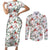 Cardinal Christmas White Couples Matching Short Sleeve Bodycon Dress and Long Sleeve Button Shirt Xmas Pattern - Wonder Print Shop