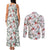 Cardinal Christmas White Couples Matching Tank Maxi Dress and Long Sleeve Button Shirt Xmas Pattern - Wonder Print Shop