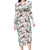 Cardinal Christmas White Family Matching Long Sleeve Bodycon Dress and Hawaiian Shirt Xmas Pattern - Wonder Print Shop