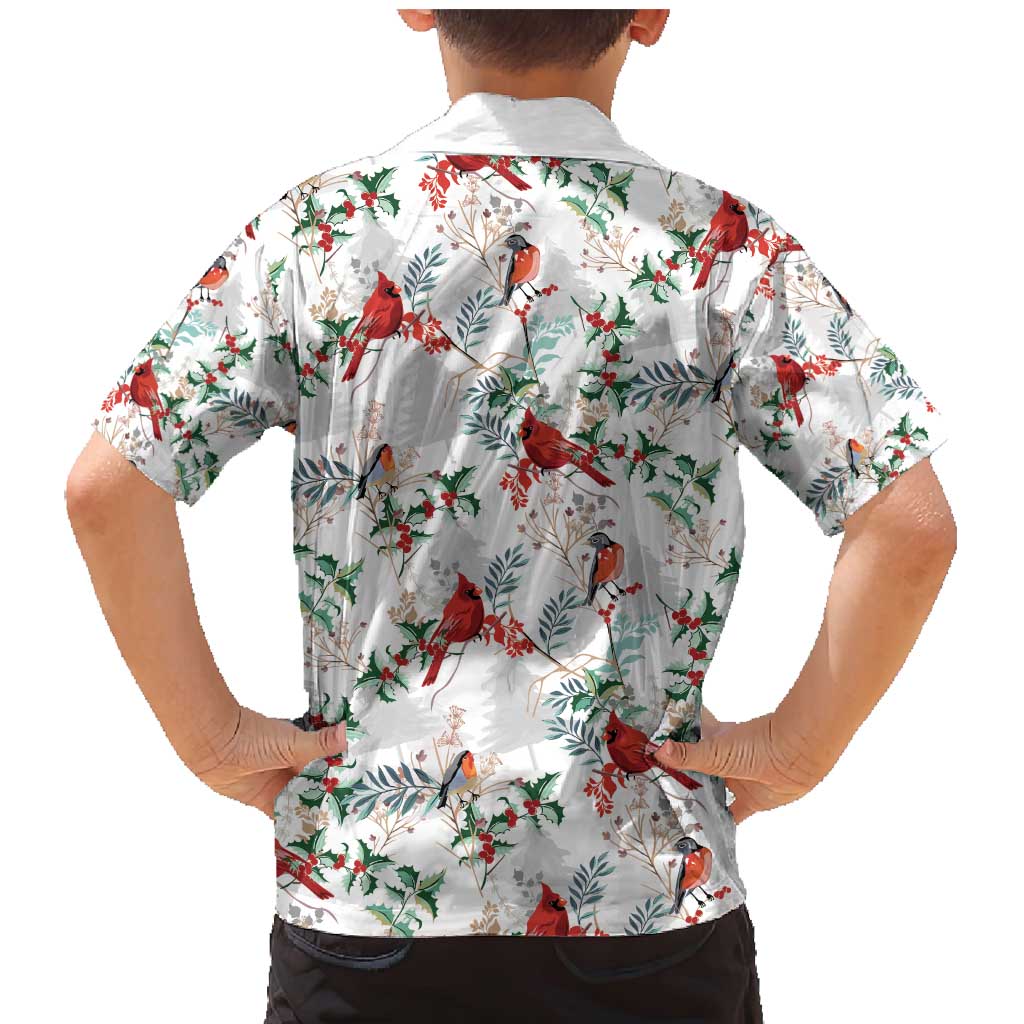 Cardinal Christmas White Family Matching Mermaid Dress and Hawaiian Shirt Xmas Pattern - Wonder Print Shop