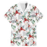 Cardinal Christmas White Family Matching Mermaid Dress and Hawaiian Shirt Xmas Pattern - Wonder Print Shop
