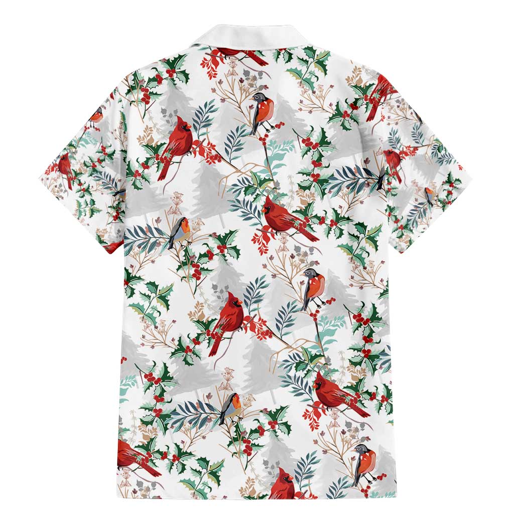 Cardinal Christmas White Family Matching Mermaid Dress and Hawaiian Shirt Xmas Pattern - Wonder Print Shop
