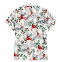 Cardinal Christmas White Family Matching Mermaid Dress and Hawaiian Shirt Xmas Pattern - Wonder Print Shop
