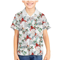 Cardinal Christmas White Family Matching Mermaid Dress and Hawaiian Shirt Xmas Pattern - Wonder Print Shop
