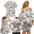 Cardinal Christmas White Family Matching Off Shoulder Short Dress and Hawaiian Shirt Xmas Pattern - Wonder Print Shop