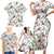 Cardinal Christmas White Family Matching Short Sleeve Bodycon Dress and Hawaiian Shirt Xmas Pattern - Wonder Print Shop