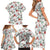 Cardinal Christmas White Family Matching Short Sleeve Bodycon Dress and Hawaiian Shirt Xmas Pattern - Wonder Print Shop