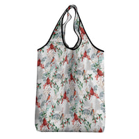 Cardinal Christmas White Grocery Bag Xmas Pattern