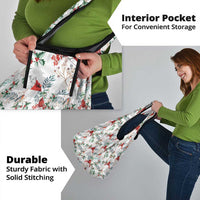Cardinal Christmas White Grocery Bag Xmas Pattern
