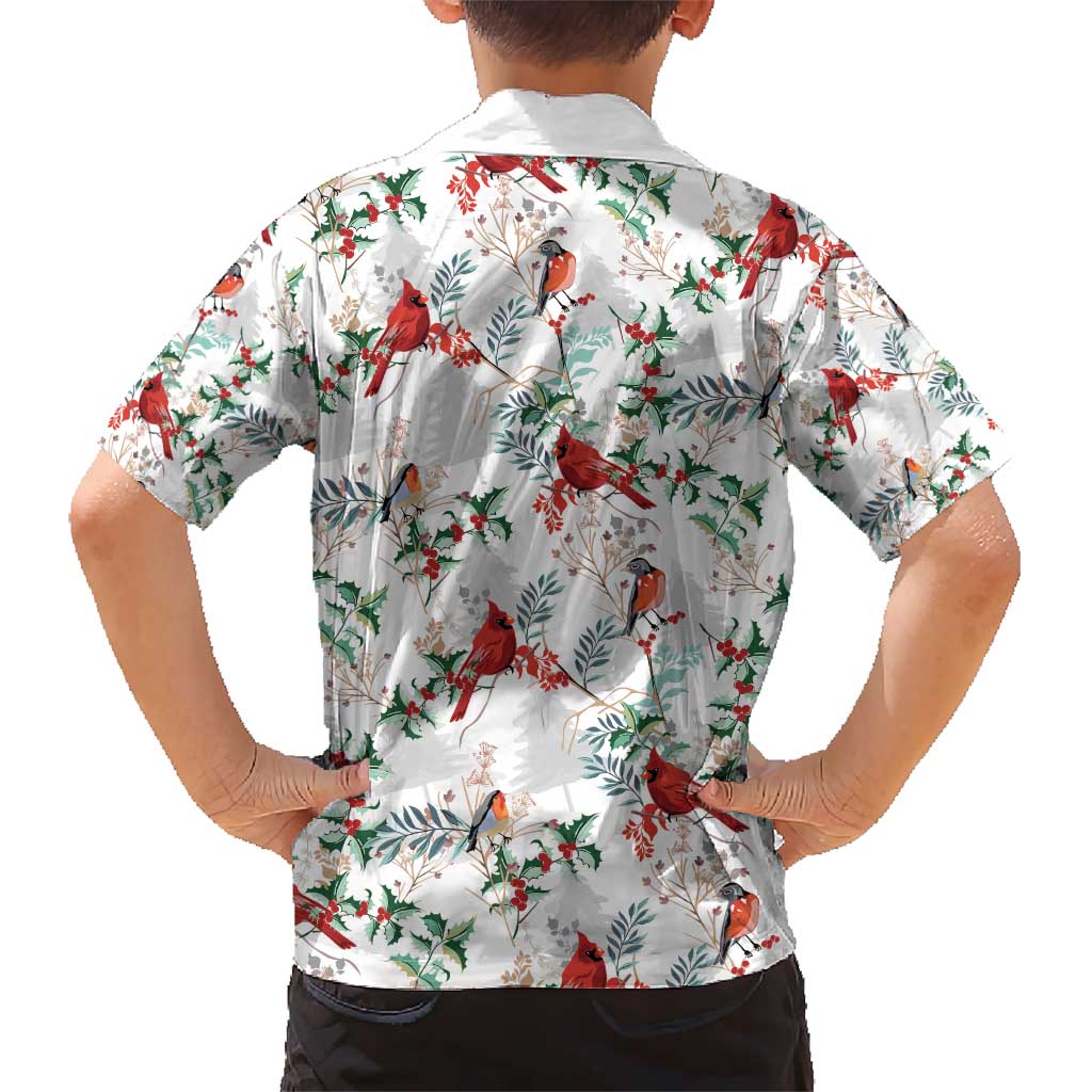 Cardinal Christmas White Hawaiian Shirt Xmas Pattern - Wonder Print Shop